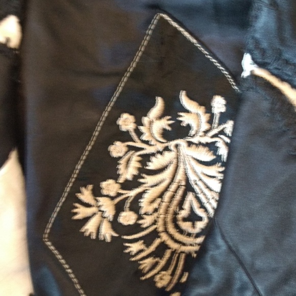 NWT Johnny Was Biya Embroidered Silk Coat Sz M - Picture 5 of 8